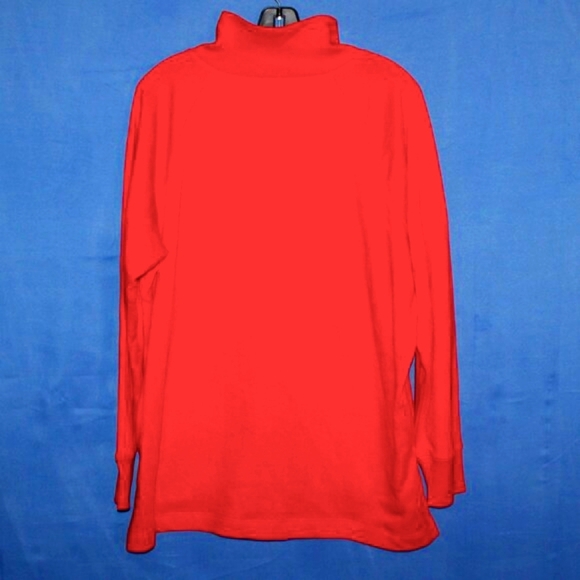 J.Crew Factory Red Mock Neck Pullover XL - Picture 4 of 5